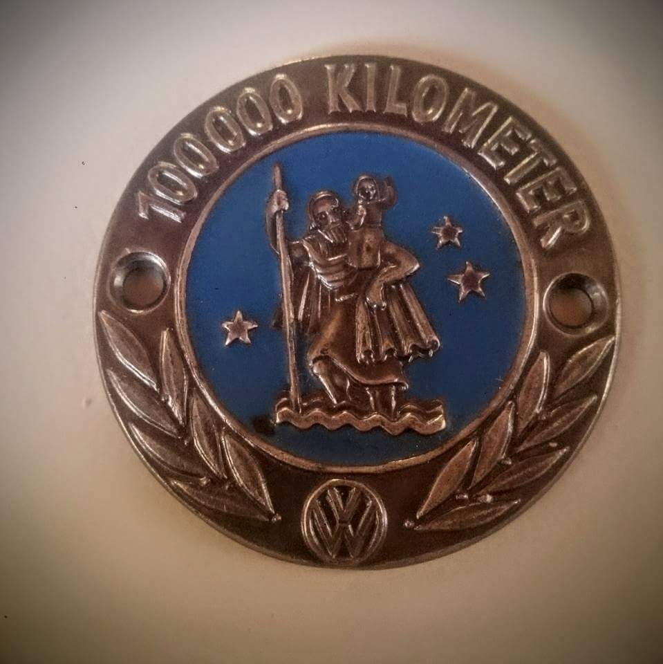 St Christopher 100 000 km märke